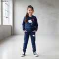 Moodora Kids Fleece Sweatshirt & Pajama Trouser Tracksuit Set