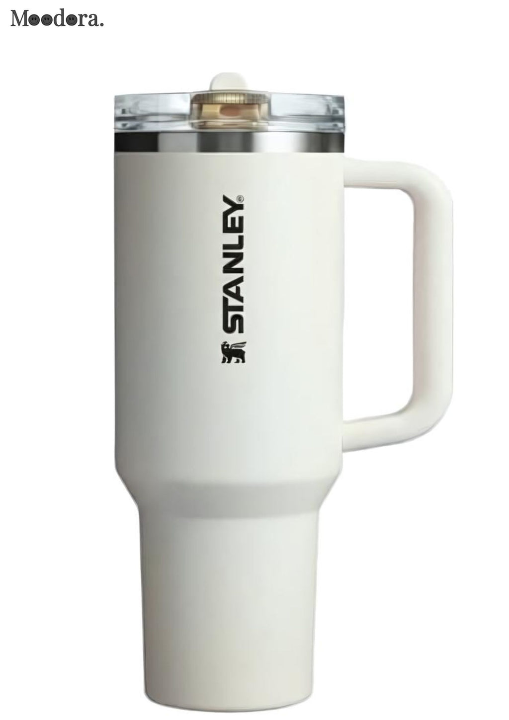 Moodora 40oz (1200ML) Insulated Stainless Steel Flip Straw Tumbler with Handle