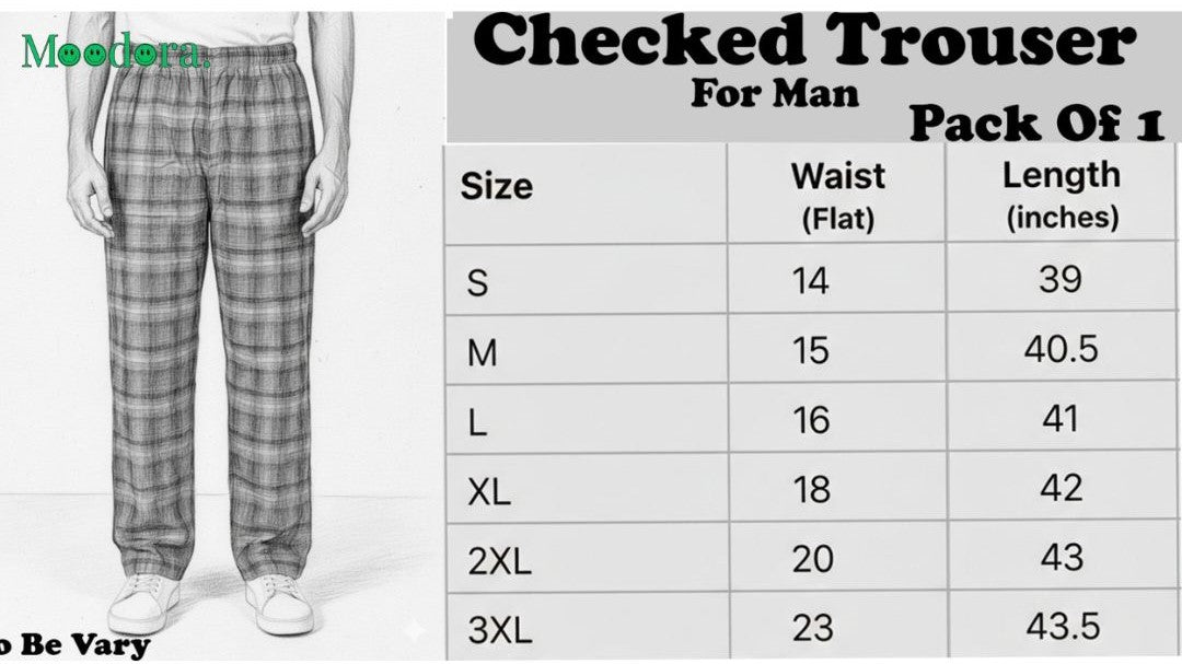 Moodora Men’s Stylish Trouser – Random Color (Pack of 1)