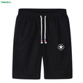 Moodora Black Quick Dry Men’s Gym Shorts with Star Logo