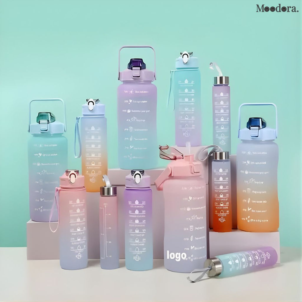 Moodora 3-Piece Sports Water Bottle Set