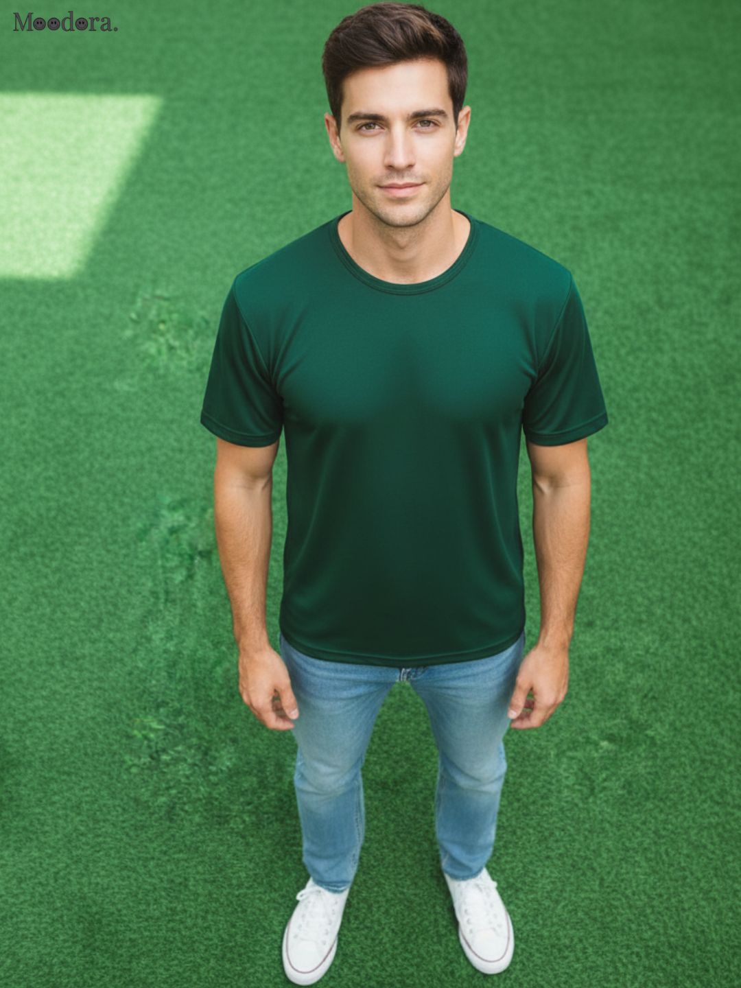 Moodora Trendy Half Sleeve T-Shirt for Men