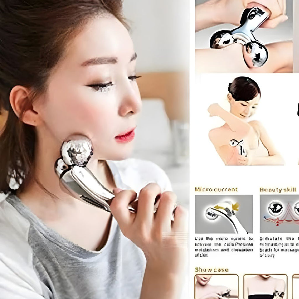 Moodora 3D Face Massager Roller – Y Shape Facial Contouring Tool