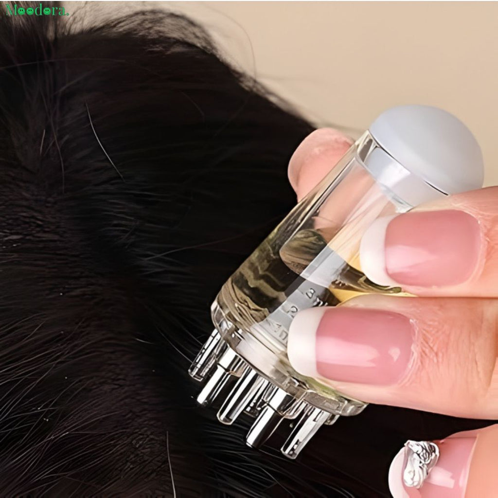 Moodora Portable Mini Hair Oil Applicator 6ml – Scalp Comb Bottle