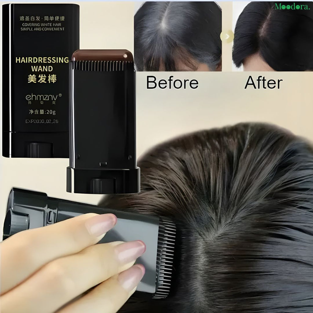 Moodora Black Hairdressing Wand 16g – Instant Gray Hair Touch-Up Stick