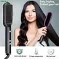 Moodora Hair Straightener Brush 6 Heat Modes