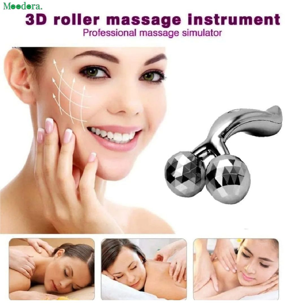 Moodora 3D Face Massager Roller – Y Shape Facial Contouring Tool