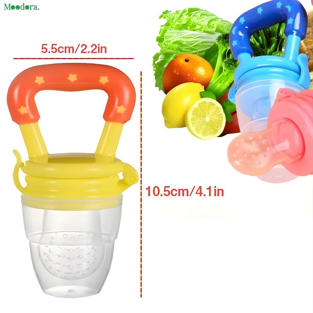 Moodora Baby Fruit Pacifier Feeder – Silicone Food &amp; Teething Soother