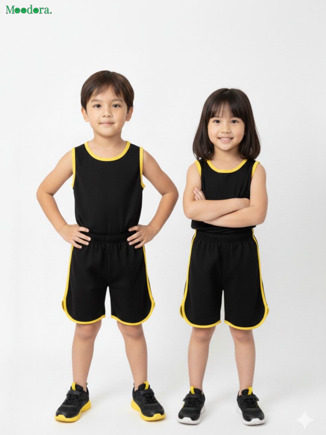 Moodora Kids Sando & Shorts Track Suit – 2 Pcs Summer Set