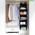 Moodora 5 Shelf Clothes Hanging Organizers Pant Organizer Wardrobe Section Storage Closet Organiser