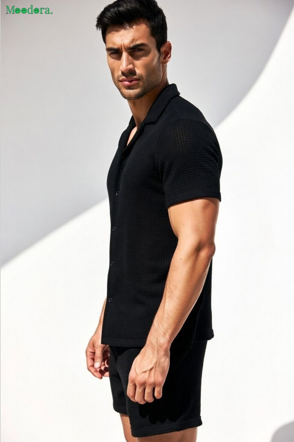 Moodora Men’s Black Tracksuit – Trendy & Comfortable Sports Wear