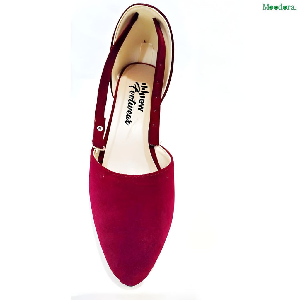 Moodora Velvet Pump Heels for Women – Elegant 2 Inch Party Wear Shoes