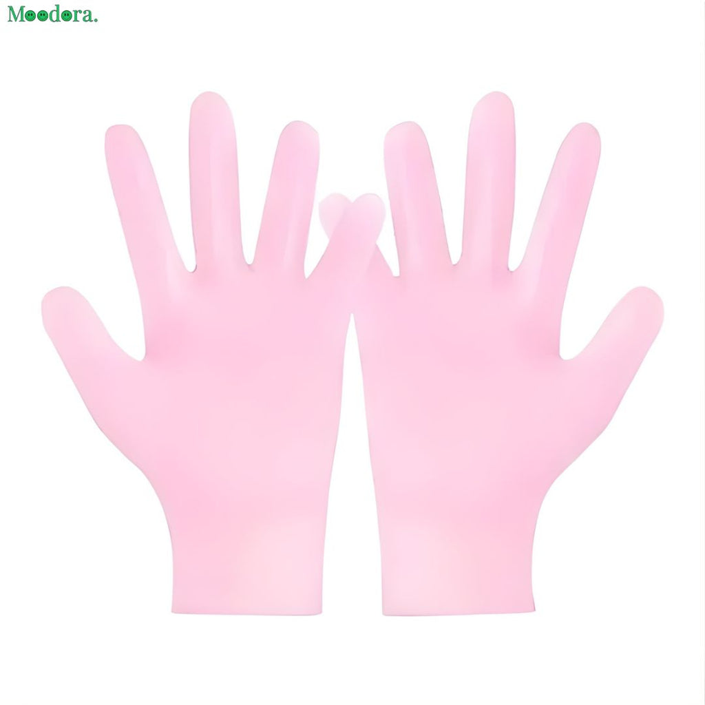 Moodora Silicone Gloves & Silicone Socks Combo – Soft Skin Care Moisturizing Set