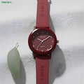 Moodora Ladies Waterproof Watch – Elegant Round Dial with Soft Strap