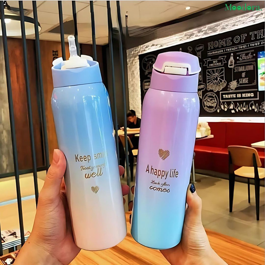 Moodora 500ml Pastel Ombré Insulated Stainless Steel Water Bottle