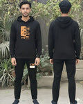 Short Title: Moodora Men’s Black Trendy Printed Tracksuit