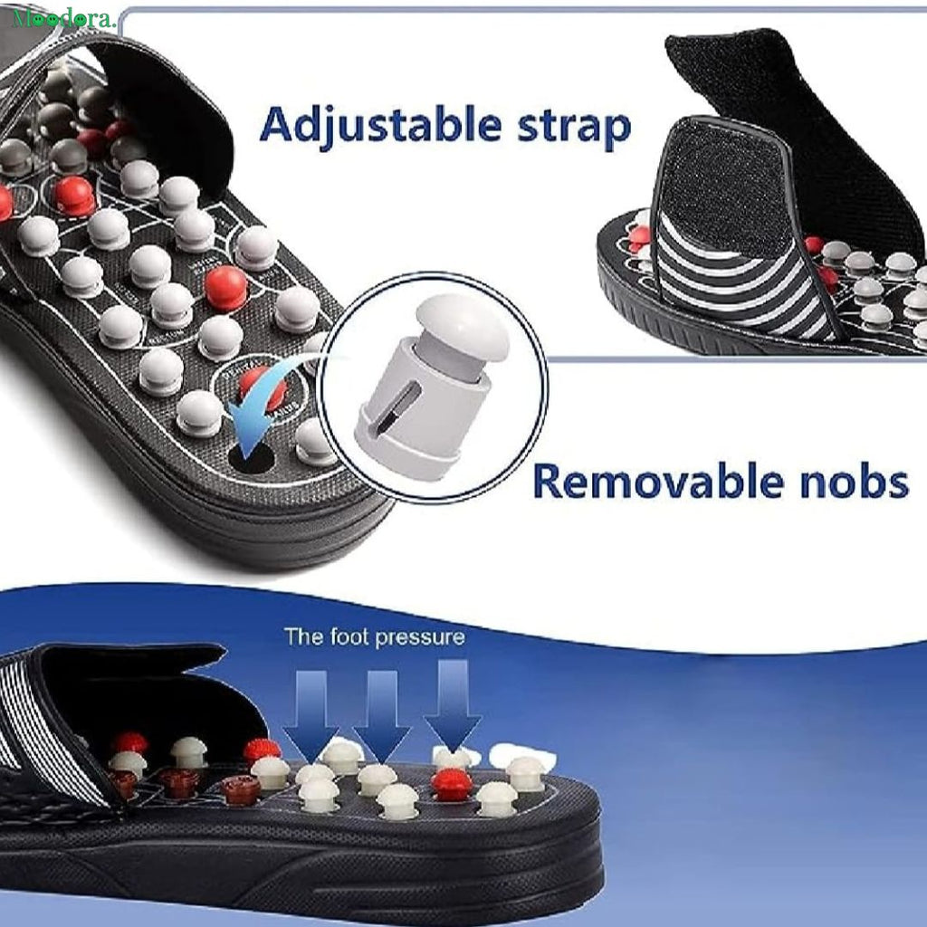 Moodora Acupressure Massage Slippers – Reflexology Foot Therapy Sandals