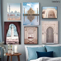 Moodora Set of 6 Islamic Wooden Wall Frames – 11x8 Inch Phototile Wall Décor